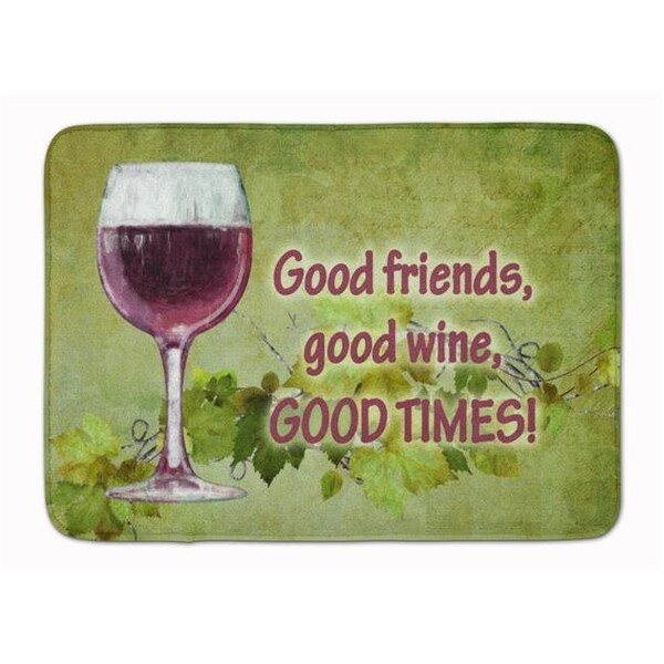 Carolines Treasures Carolines Treasures SB3070RUG Good Friends Wine & Times Machine Washable Memory Foam Mat SB3070RUG - main
